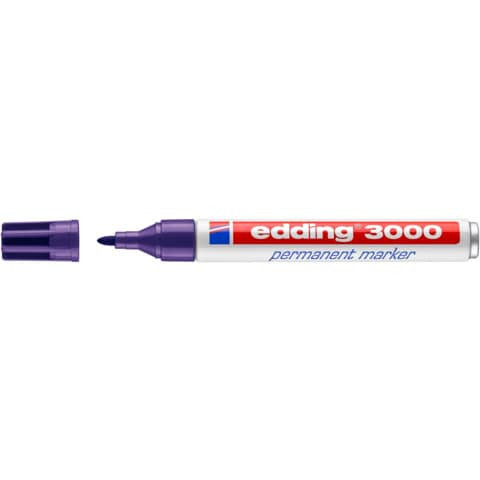 Permanentmarker 3000 1,5-3mm violett EDDING 3000-008 Rundspitze nachfüllbar