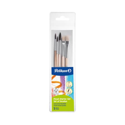 Pinsel Starterset 5St sort. PELIKAN 400142597 718163 Pi5SB
