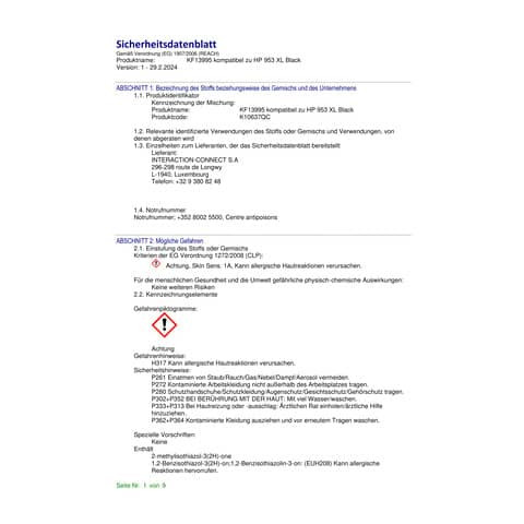 Tinte ersetzt HP 953XL-Multi Q-CONNECT KF13995