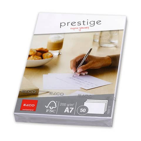 Briefkarte A7 Prestige weiß ELCO 79207.12 50St 200g