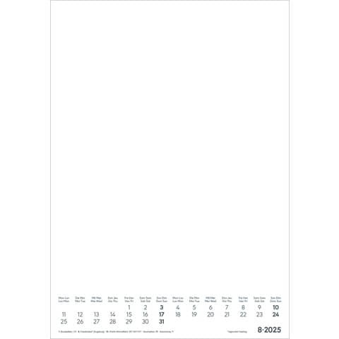 Bastelkalender 2026 weiß ALPHA 160645 21x22cm