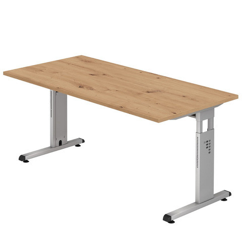 Schreibtisch 160x80cm astei/si HAMMERBACHER MONT.VOS16/R/S