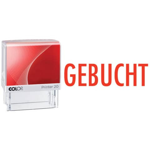 Printer GEBUCHT sw/rot COLOP 100672/20N/LGT