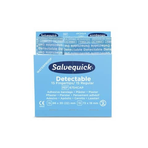 Pflaster Nachfüllpackung 6x30ST blau SALVEQUICK 51030126 detekitierbar