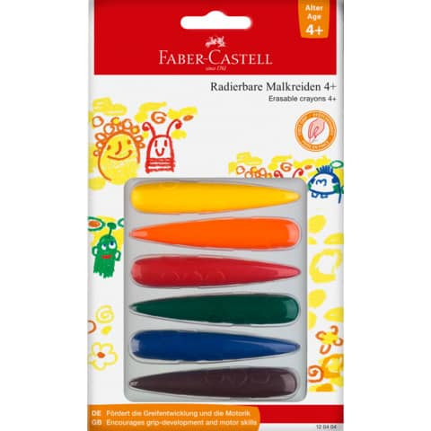 Malkreide 6ST Finger sortiert FABER CASTELL 120404