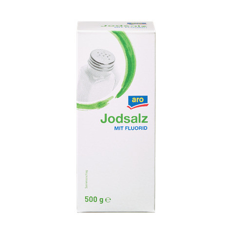 Jodsalz mit Fluor, feinkörnig, 500g ARO 51748