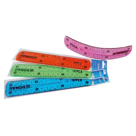 Lineal Flexi transparent 15 cm sortiert DONAU 5410100-99