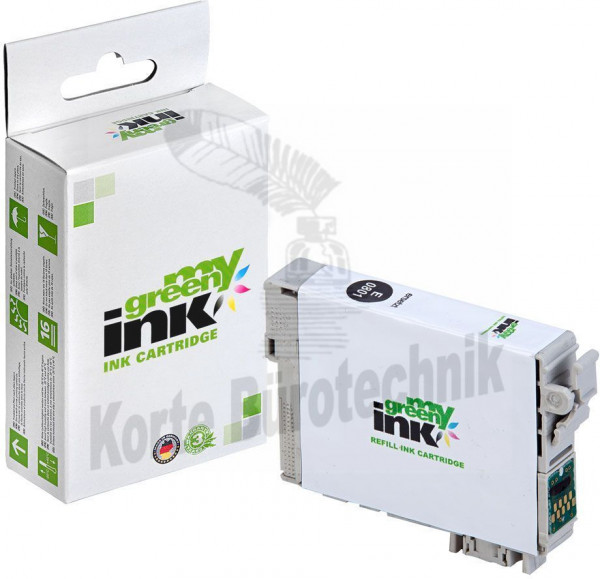 my green ink Tintenpatrone schwarz (120909) ersetzt T0801