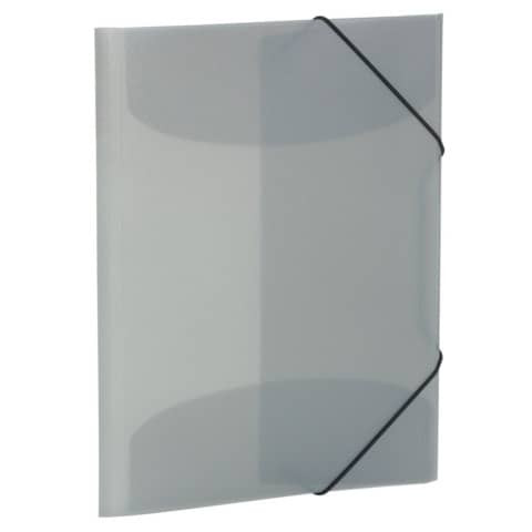 Gummizugmappe A4 PP transl. HERMA 19582 grau