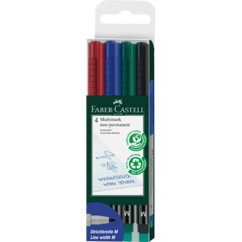 Overheadstift OHP-PLUS 4er-Etui FABER CASTELL 152604 M NonP