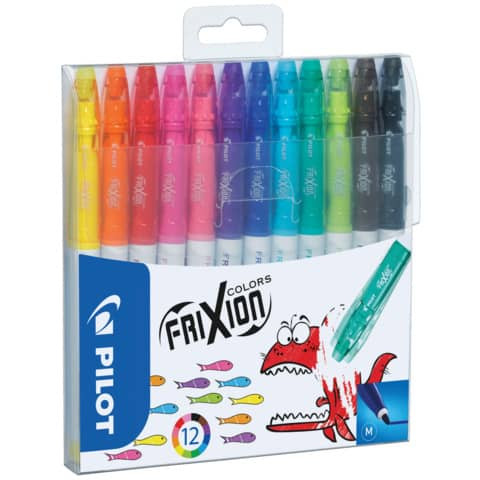 Faserstift FriXion Colors - 0,4 mm, 12 Farben im Etui