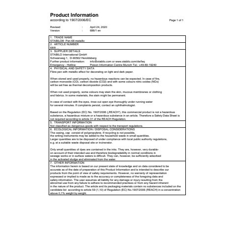 Faserschreiber 8ST Pen68 metallic STABILO 6808/8-32 Metalletui