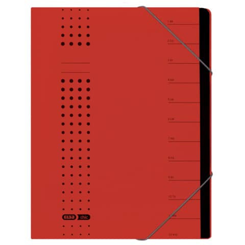 Ordnungsmappe Chic A4 12 Fächer rot ELBA 400001993 42496RO