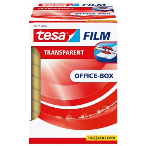Klebefilm 10RL 15mm 66m transp. TESA 57372-00002-01 OfficeBox