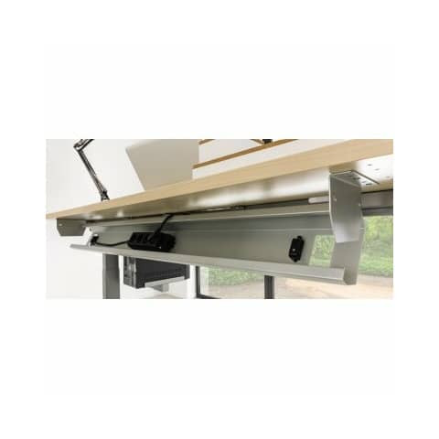 Kabelkanal klappbar silber HAMMERBACHER VKC16/S für 160er Tisch