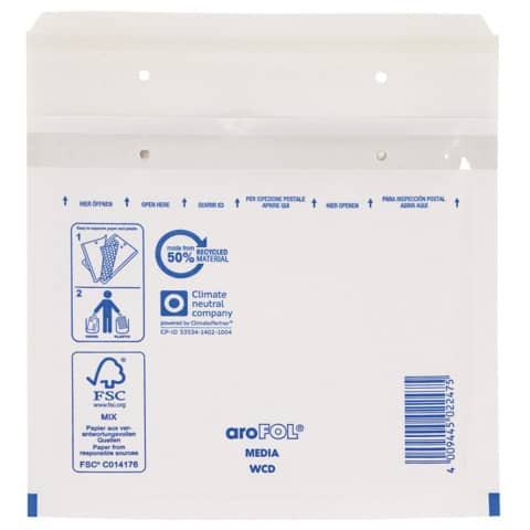 Luftpolstertasche 200x175 weiß AROFOL CD 2FVAF000191 10St
