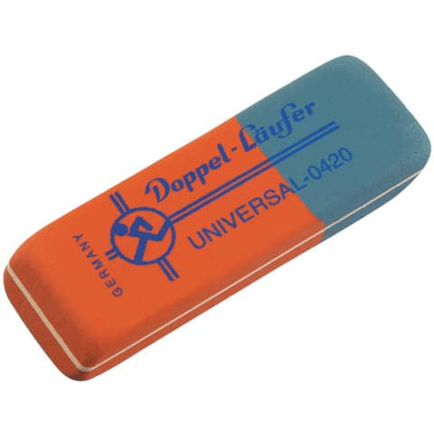 Radierer Kautschuk rot/blau LÄUFER 04200 Universal