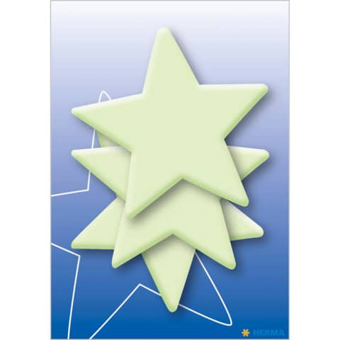 Schmucketikett Leuchtsticker Sterne 3 St HERMA 15020 Mine