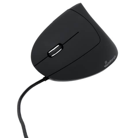 Maus MROS231 - ergonomisch, 6 Tasten, optisch, kabelgebunden, schwarz