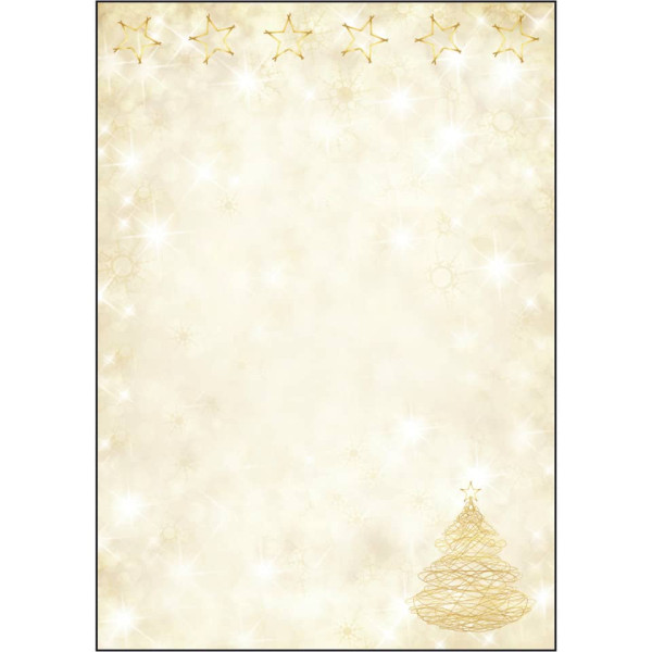 Weihn. Design Papier A4 90g 100BL SIGEL DP083 Graceful Christmas