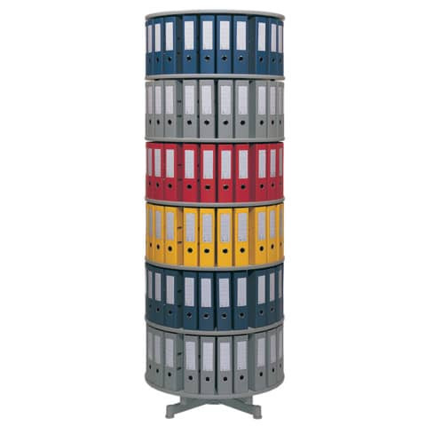 Ordnerdrehsäule 6 Etagen grau R2081B6 D81cm