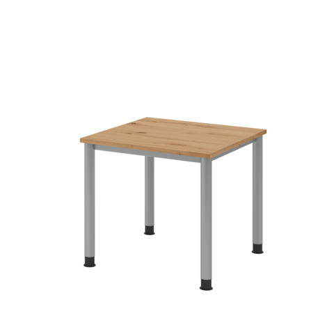 Schreibtisch 80x80cm asteiche/silber HAMMERBACHER MONT.VHS08/R/S