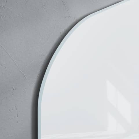 Magnettafel Glas glänzend 180x120cm weiß SIGEL GL306 Artverum abgerundet