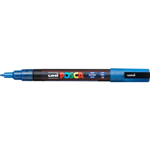 Pigmentmarker Glitter dunkelblau UNI-BALL 186588 PC-3M