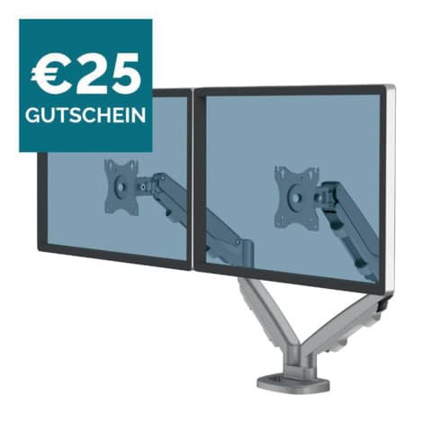 Bildschirmschwenkarm doppelt silber FELLOWES 9683301 Eppa ESI Series