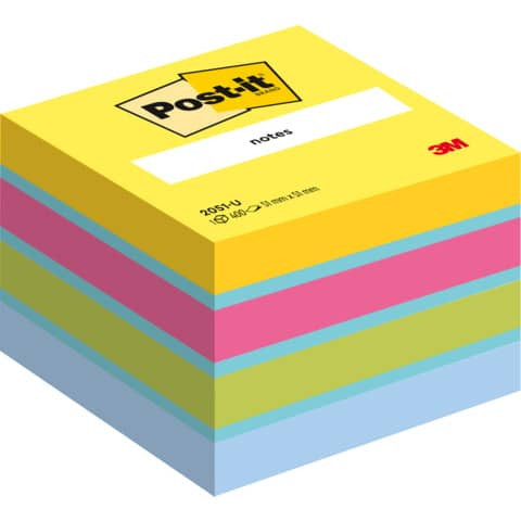Haftnotizblock Würfel Ultrafarben POST-IT 2051-U 51x51mm 400Bl