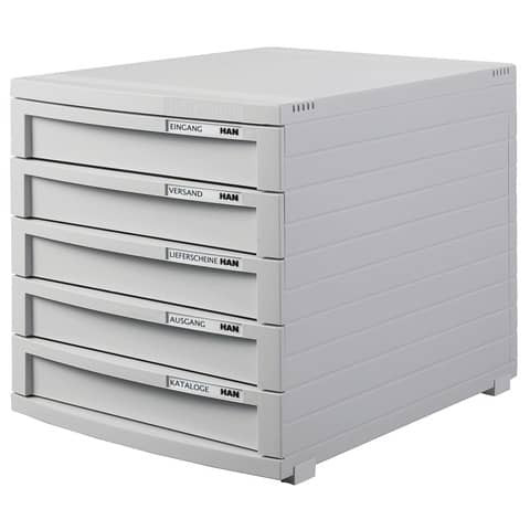 Schubladenbox 5 Laden lichtgrau/lichtgra HAN 1505-11 5 CONTUR gesch.Ld