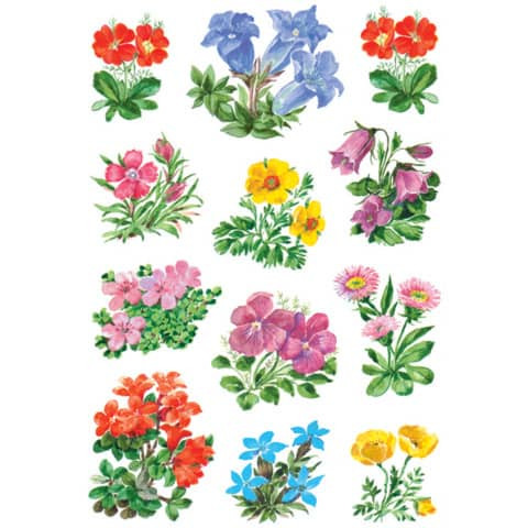 Schmucketikett Gebirgsblumen 36 Stück HERMA 3582
