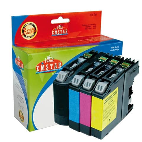 Inkjetpatrone 4ST sw/c/m/y EMSTAR B72 LC-123VAL