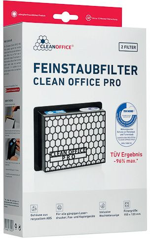 Clean Office PRO Feinstaubfilter Doppelpack, schwarz