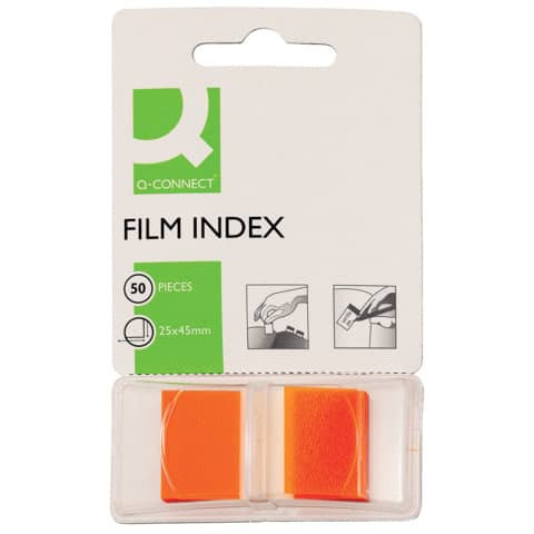 Index - 25 x 45 mm, orange, 50 Streifen