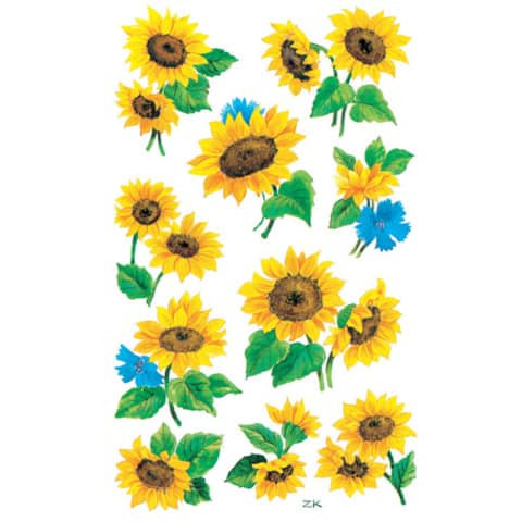 Schmucketikett Sonnenblumen ZWECKFORM 54103 3Bl