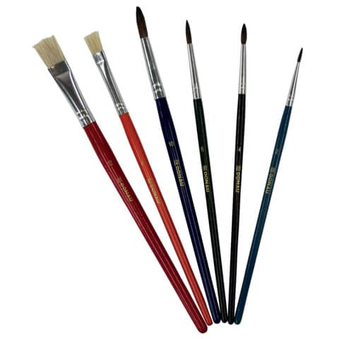 Haarpinselset 6 St. sort. DONAU 5340100-99