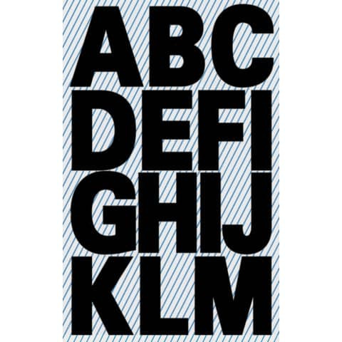 Buchstabenetikett A-Z Folie sw 26 Stück ZWECKFORM 3784 25 mm wetterfest