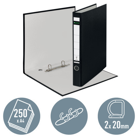 Ordner Plastik A4 schwarz LEITZ 1014-00-95 35mm