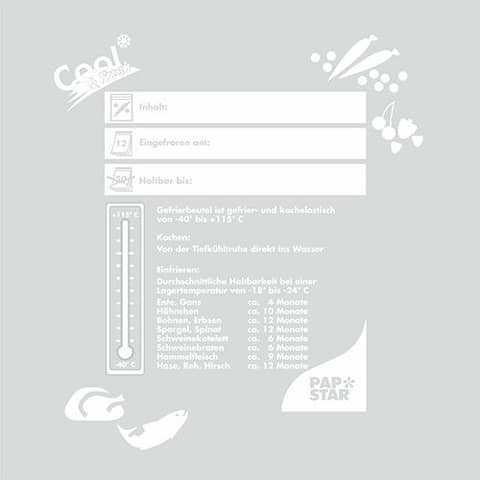 Gefrierbeutel, LLDPE 3 l 75St PAPSTAR 14158 32cmx25cm in Faltschacht