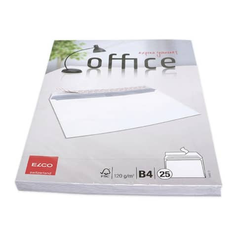 Versandtasche Office - B4, hochweiß, hk, m.ID, oF, 80 g/qm, 25 Stück