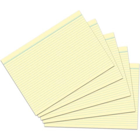 Karteikarte A5 100 ST gelb RNK 115051 liniert