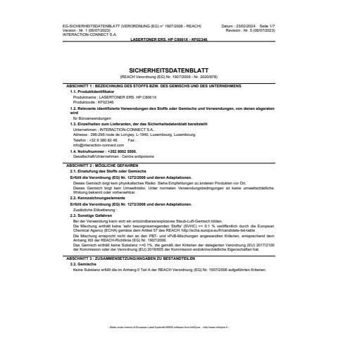 Lasertoner schwarz Q-CONNECT KF02346 Ersetzt C8061X