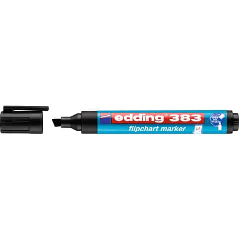 Flipchartmarker 383 1-5mm schwarz EDDING 4-383001 nachfüllbar Keilspitze