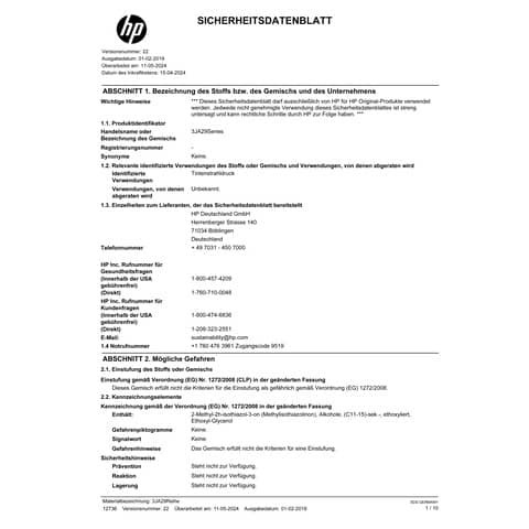 Inkjetpatrone Nr. 963XL yellow HP 3JA29AE