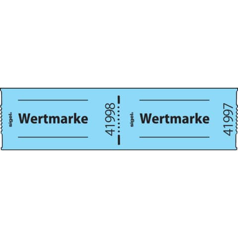 Gutscheinmarke 500St/Rl blau SIGEL Gr555 Wertmarke