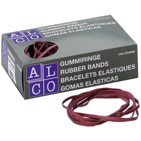 Gummibänder 130x4mm 1kg rot ALCO 760