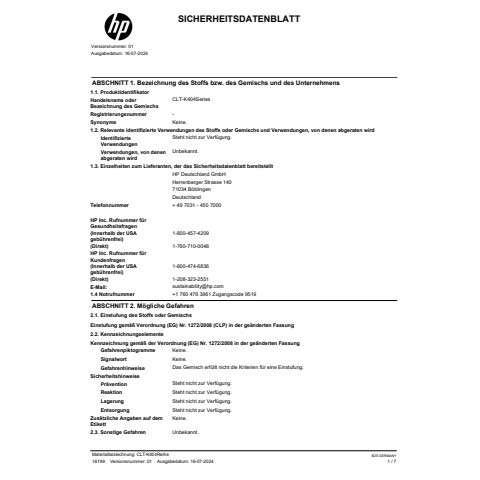 Lasertoner CLT-K404S schwarz HP SU100A