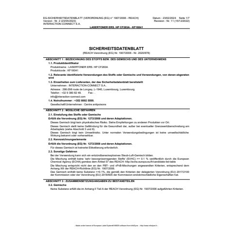 Lasertoner schwarz Q-CONNECT KF18041 Ersetzt CF283A