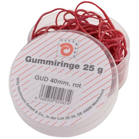 Gummiringe 40mm 25g rot WIHEDÜ 510.061 i.Dose